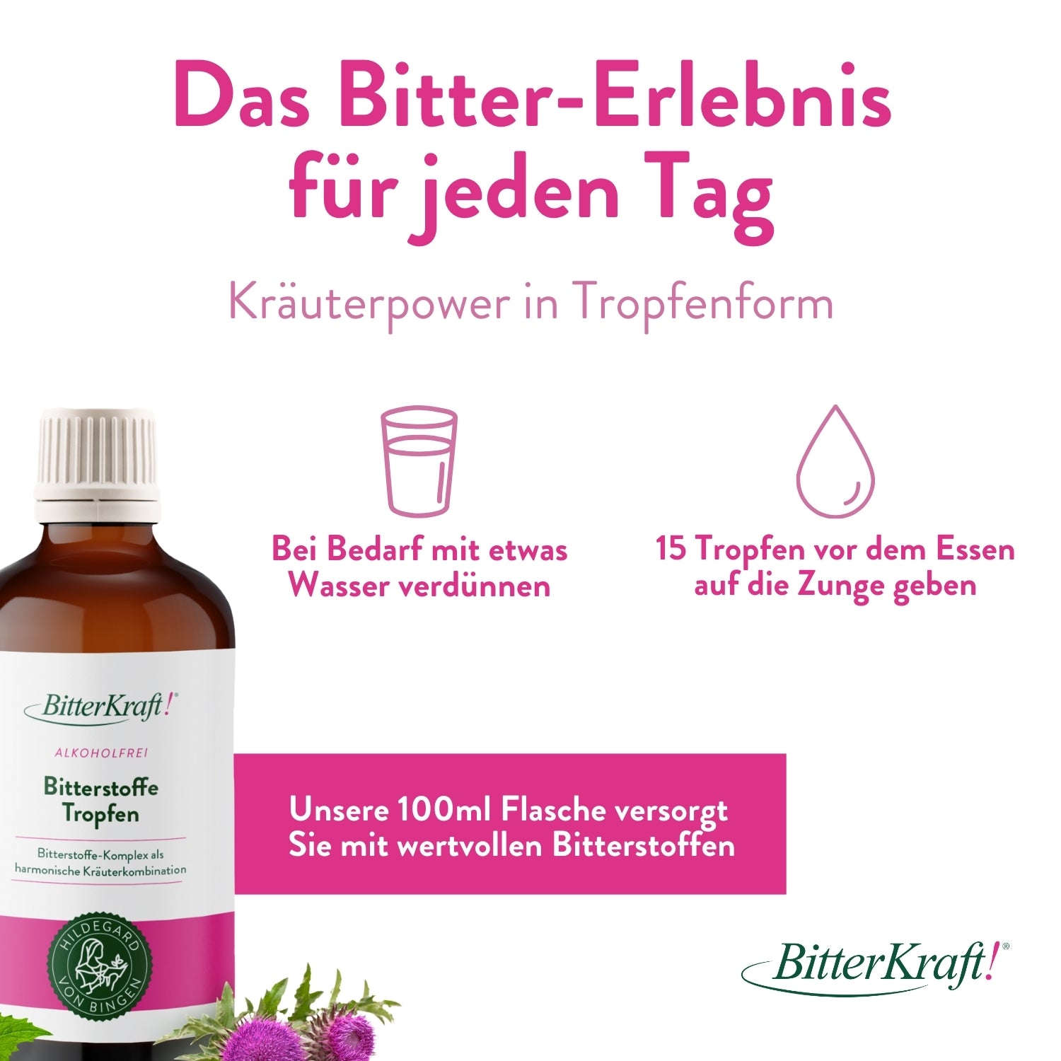 BitterKraft! Original Alkoholfrei (BIO) 100ml + Gratis Spray