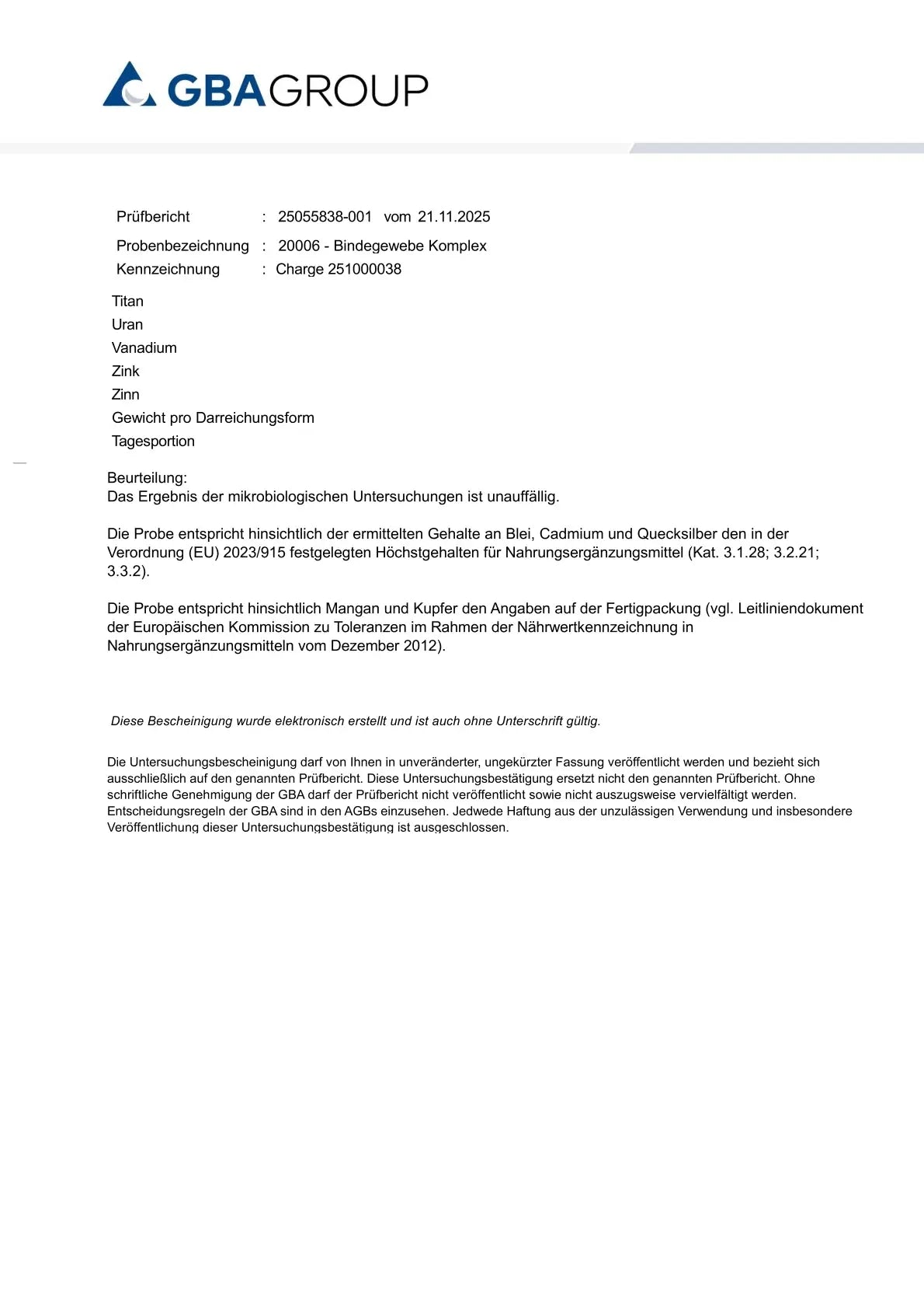 BitterKraft! Bindegewebe Komplex