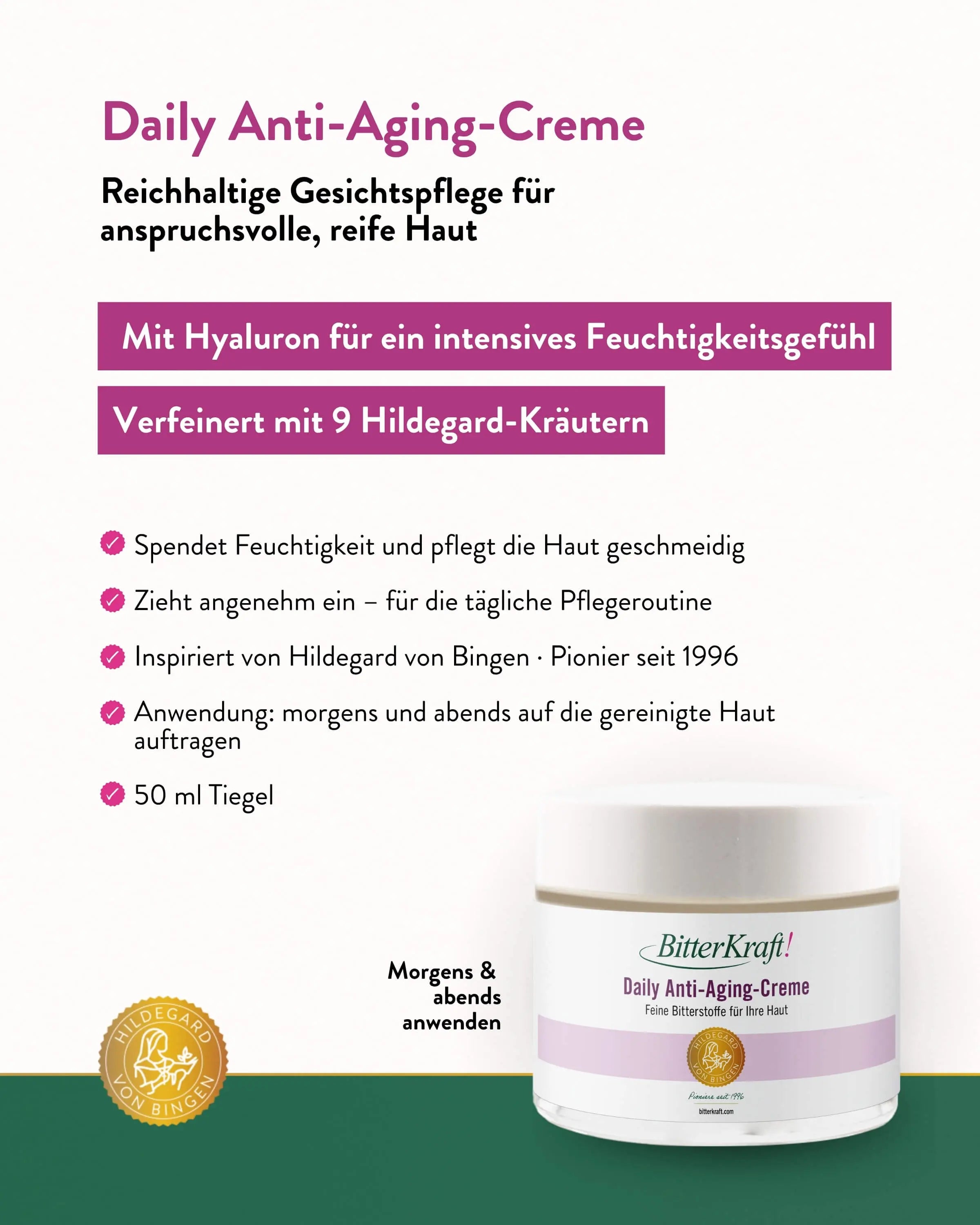 BitterKraft! Daily Anti Aging Creme Geburtstagspaket