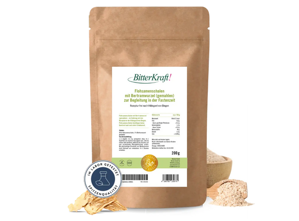 Coques de psyllium avec 1 % de racine de bertram