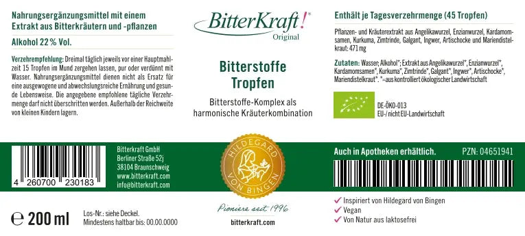 BitterKraft ! Gouttes Originales (BIO) 200 ml
