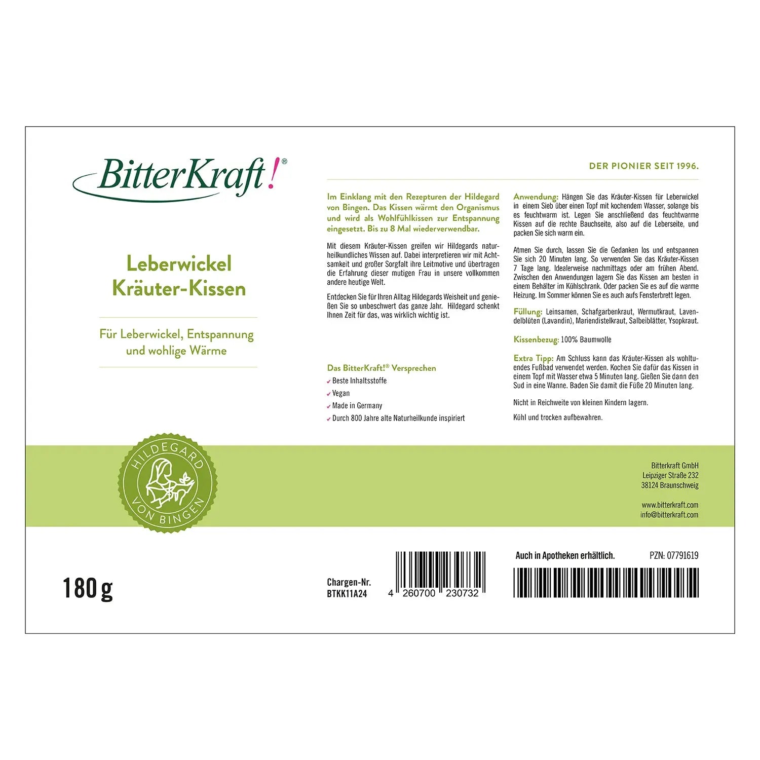 KräuterKissen für Leberwickel Bitterkraft GmbH - Bitterkraft
